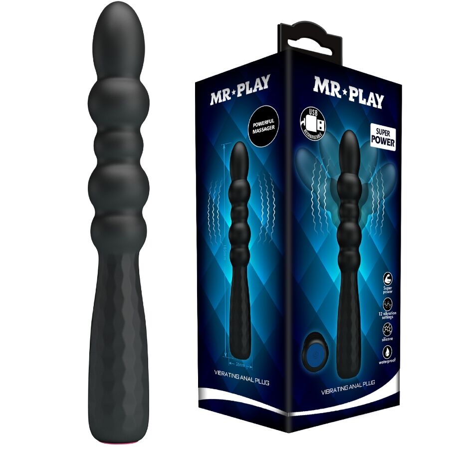 Ilhaerotica - MR PLAY - PLUG ANAL VIBRATÓRIO FLEXÍVEL