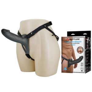 PRETTY LOVE – LANDON BLACK VIBRATING STRAP-ON