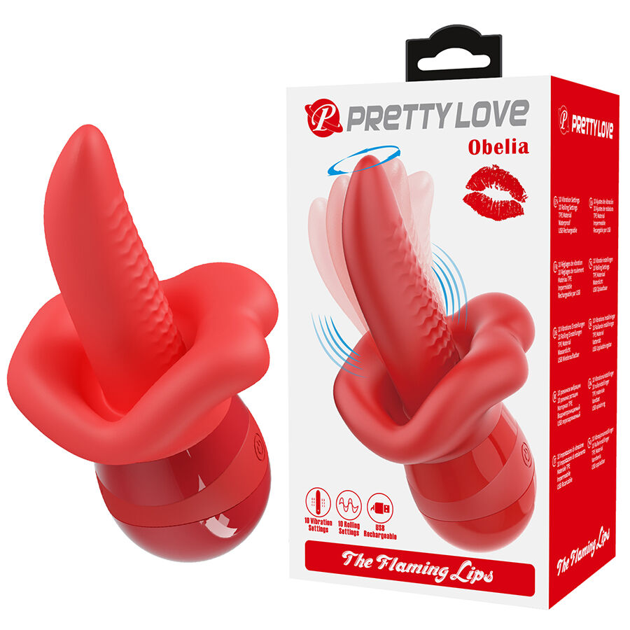 Ilhaerotica - PRETTY LOVE - OBELIA VIBRADOR DE LÍNGUA COM MOVIMENTO ORBITAL