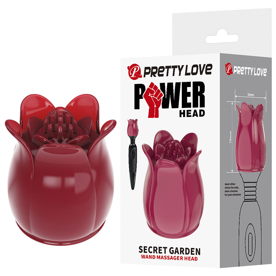 Ilhaerotica - PRETTY LOVE - SECRET GARDEN CABEÇA DE MASSAGEM ROSA