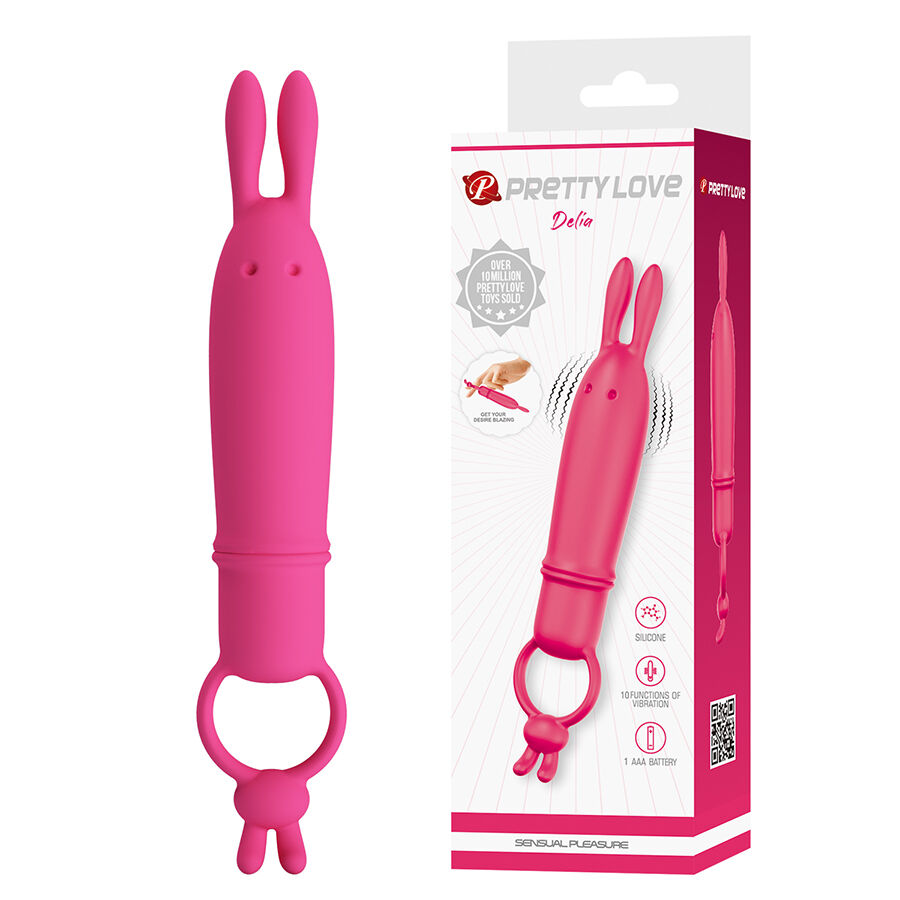 Ilhaerotica - PRETTY LOVE - DELIA VIBRADOR RABBIT COM ANEL DE RESISTÊNCIA