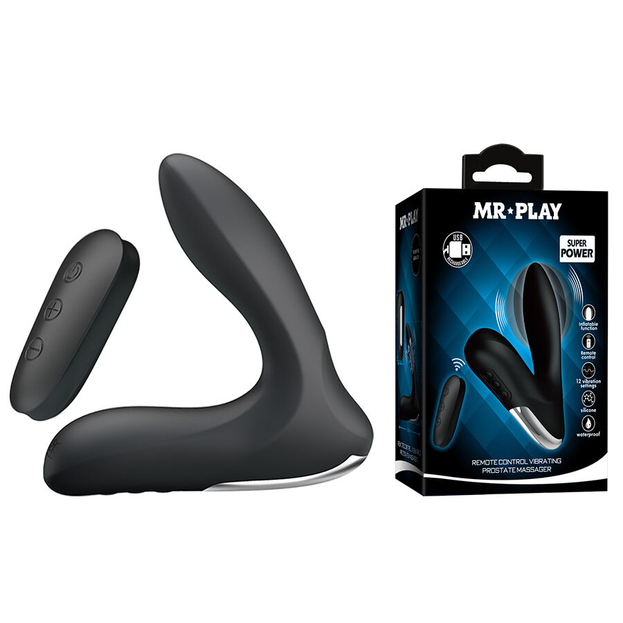 Ilhaerotica - MR PLAY - MASSAGEADOR DE PRÓSTATA COM CONTROLE REMOTO DE VIBRAÇÃO
