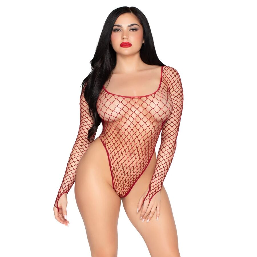 Ilhaerotica - LEG AVENUE - 89377 BODY DE MALHA INDUSTRIAL COM CORTE ALTO