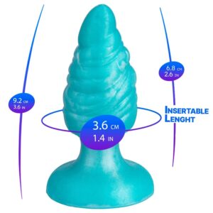 SILEXD – MELTY PLUG ANAL DE DERRETIMENTO FANTASY DE SILICONE LÍQUIDO TERMOREATIVO AZUL CELESTIAL 9,2 CM