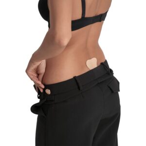 BYE-BRA – TANGA ADHESIVO ENCAJE BEIGE TALLA ÚNICA