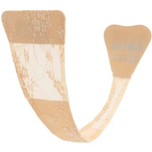 BYE-BRA – TANGA ADHESIVO ENCAJE BEIGE TALLA ÚNICA