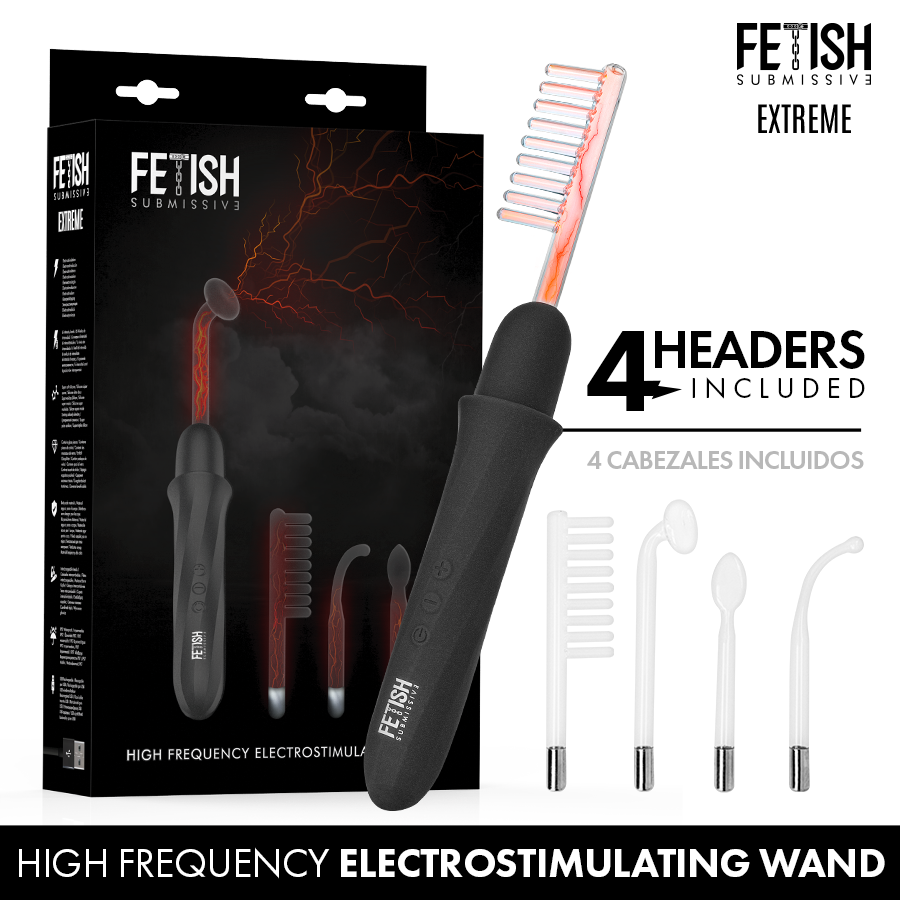 Ilhaerotica - FETISH SUBMISSIVE - VIBRADOR WAND ELECTROESTIMULACIÓN ALTA FRECUENCIA