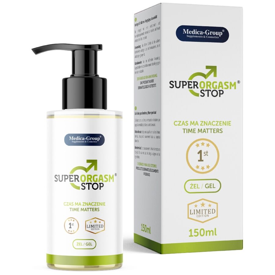 Ilhaerotica - MEDICA GROUP - SUPER ORGASM STOP GEL ÍNTIMO PARA HOMENS 150 ML
