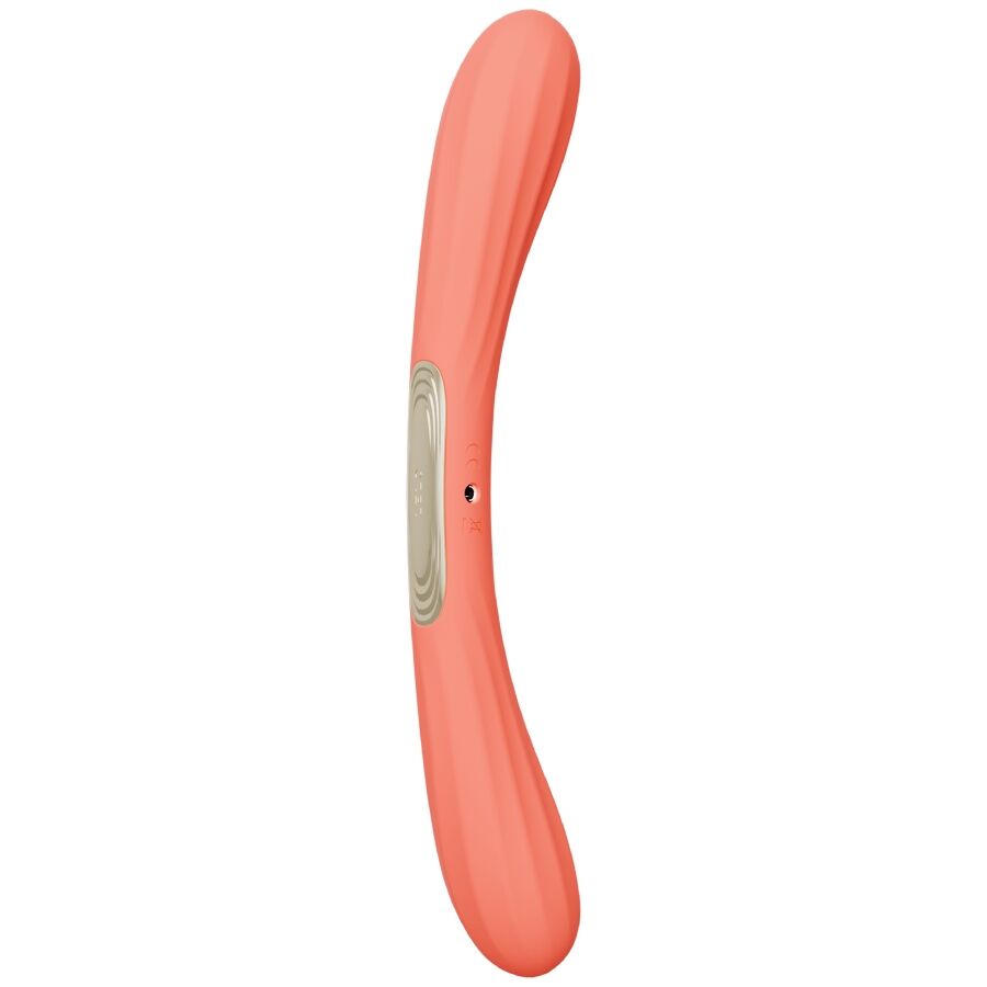 Ilhaerotica - LELO - BOOMERANG VIBRADOR DE PONTA DUPLA VERMELHO CORAL