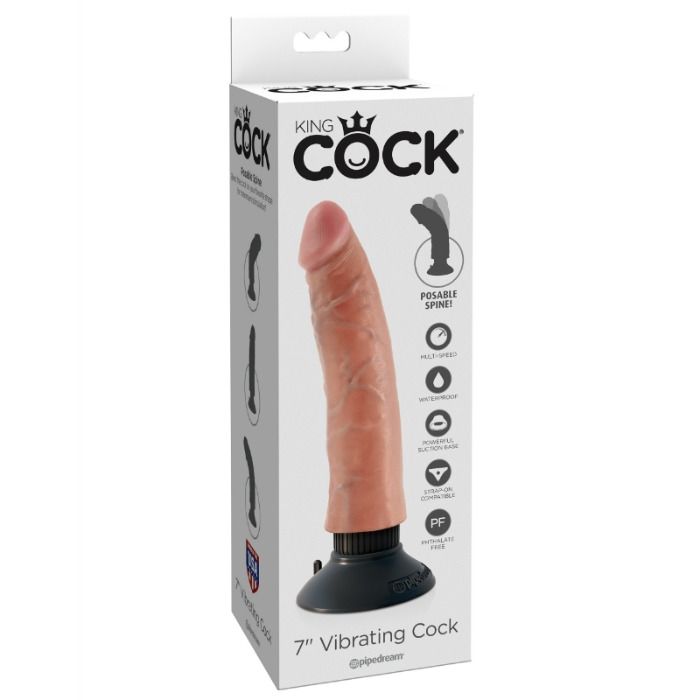 Ilhaerotica - KING COCK - VIBRADOR DILDO 17.78 CM NATURAL