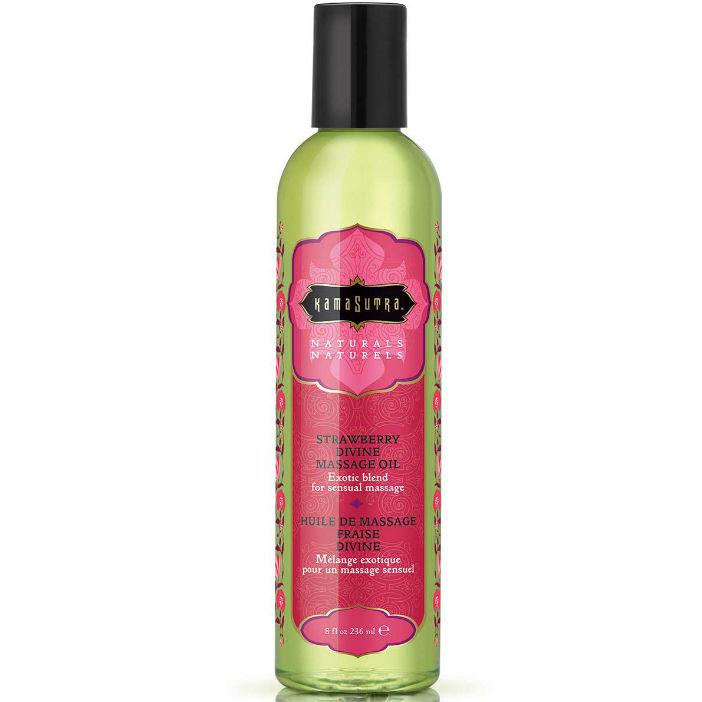 Ilhaerotica - KAMASUTRA - ÓLEO DE MASSAGEM DE MORANGO DIVINO NATURALS 236ML