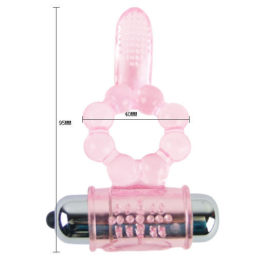 Ilhaerotica - BAILE - ANEL DE SILICONE 10 RITMOS DE LÍNGUA COM VIBRAO ROSA