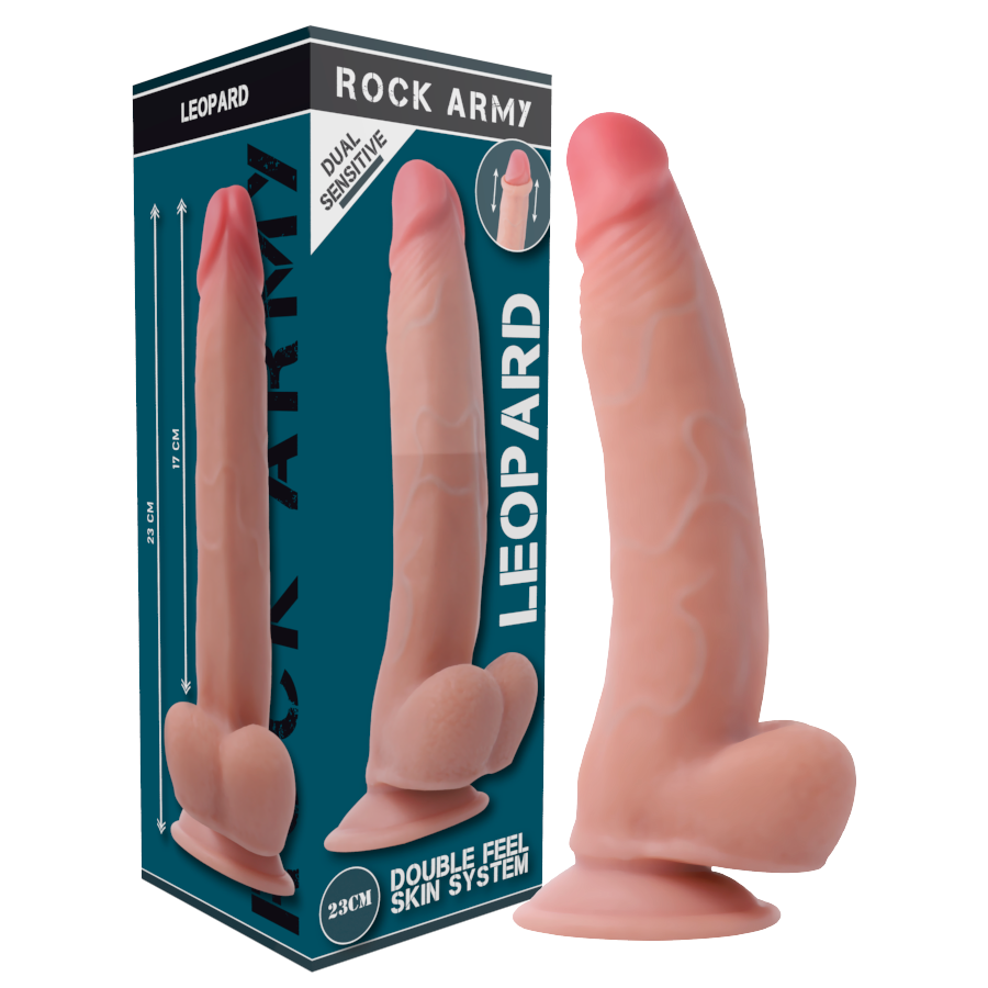 Ilhaerotica - ROCKARMY - LEOPARDO DE DENSIDADE DUPLA ROCKARMY 23 CM -O- 4.77 CM