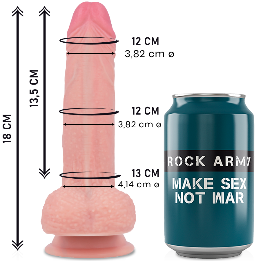Ilhaerotica - ROCKARMY - LIQUID SILICONE PREMIUM MUSTANG REALISTIC 18 CM -O- 4.14 CM