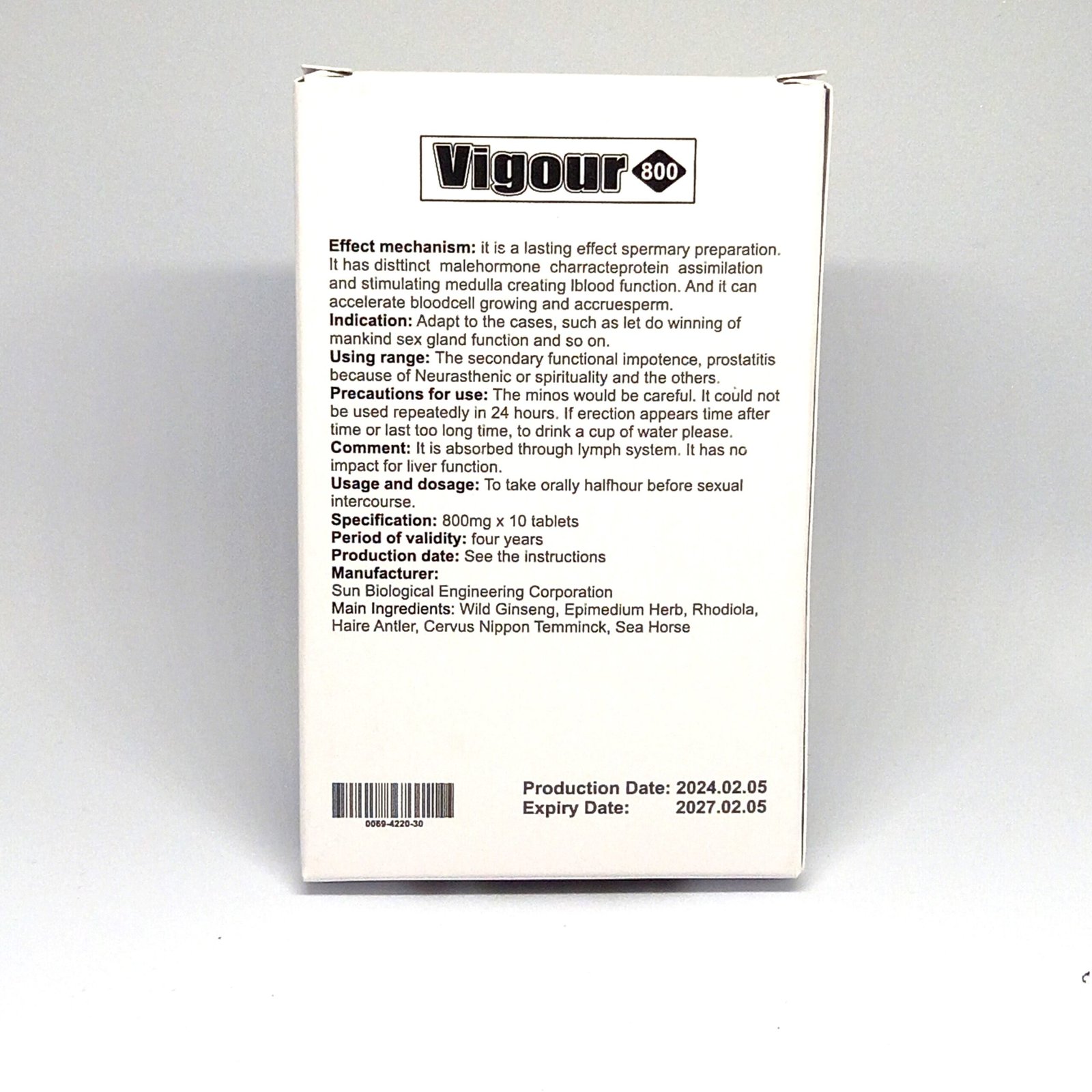 VIGOUR 800MG ULTRA BLACK 10 und - Image 4