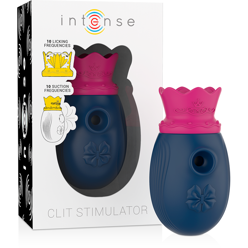 Ilhaerotica - INTENSE - ESTIMULADOR DE CLITÓRIS 10 MODOS DE SUCÇÃO E LAMBER - AZUL