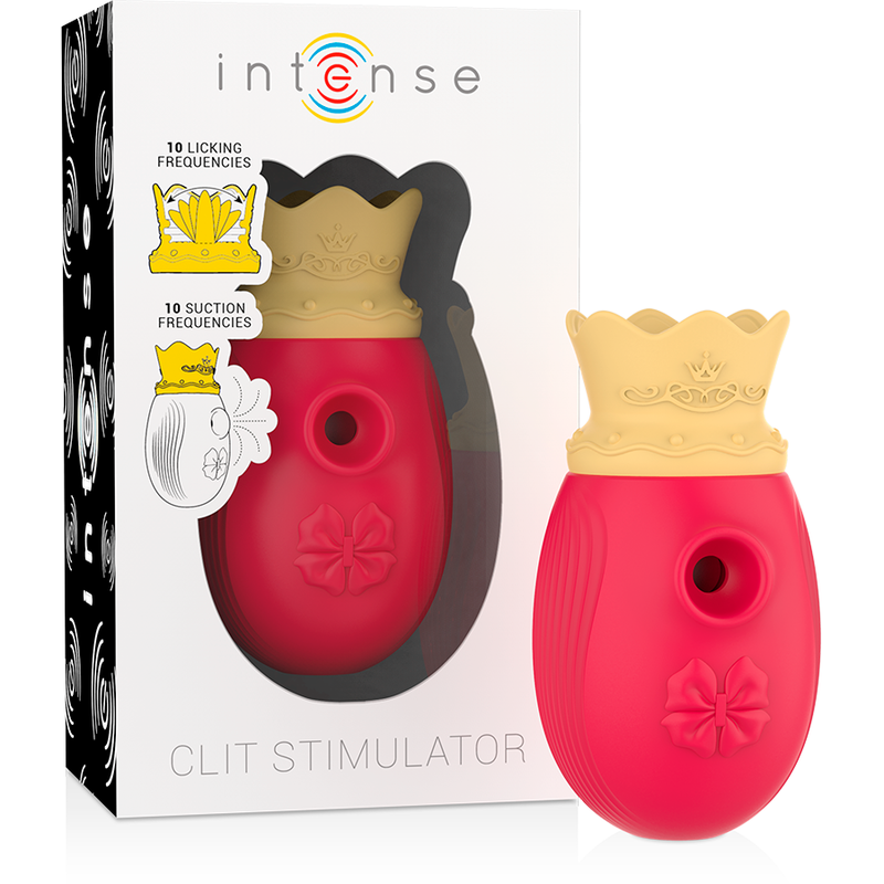 Ilhaerotica - INTENSE - ESTIMULADOR DE CLITÓRIS 10 MODOS DE SUCÇÃO E LAMBER - VERMELHO