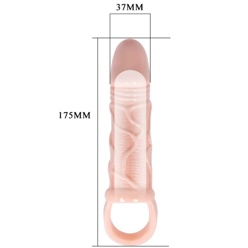 BAILE - BAINHA EXTENSORA DE PÊNIS COM ALA PARA TESTÍCULOS 13.5 CM - Image 3