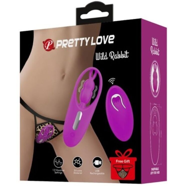 Ilhaerotica - PRETTY LOVE - ESTIMULADOR DE COELHO SELVAGEM PARA CALAS COM CONTROLE REMOTO LILAC