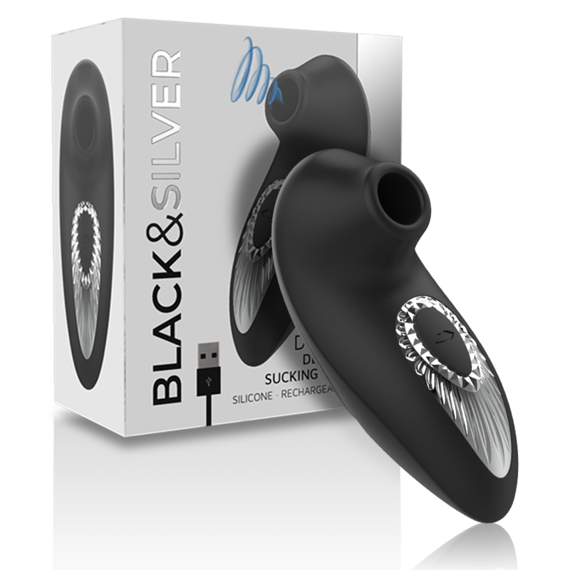 Ilhaerotica - BLACK&SILVER - DRAKE DELUXE SUCKING VIBE SILICONE RECARREGÁVEL PRETO