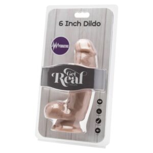 GET REAL – DILDO 12 CM COM BOLAS VIBRADOR PELE