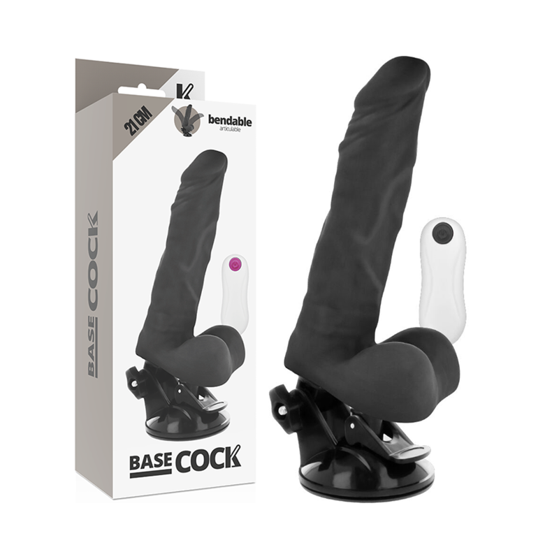 Ilhaerotica - BASECOCK - VIBRADOR ARTICULVEL CONTROLE REMOTO PRETO 21 CM -O- 5 CM