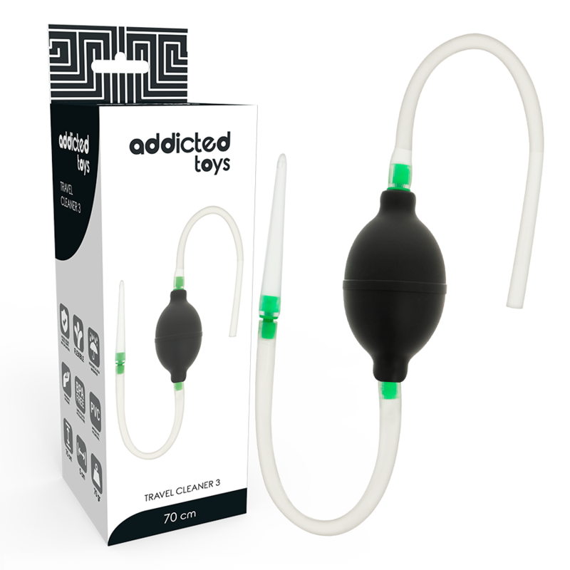 Ilhaerotica - ADDICTED TOYS - CONJUNTO DE ENEMA PRETO