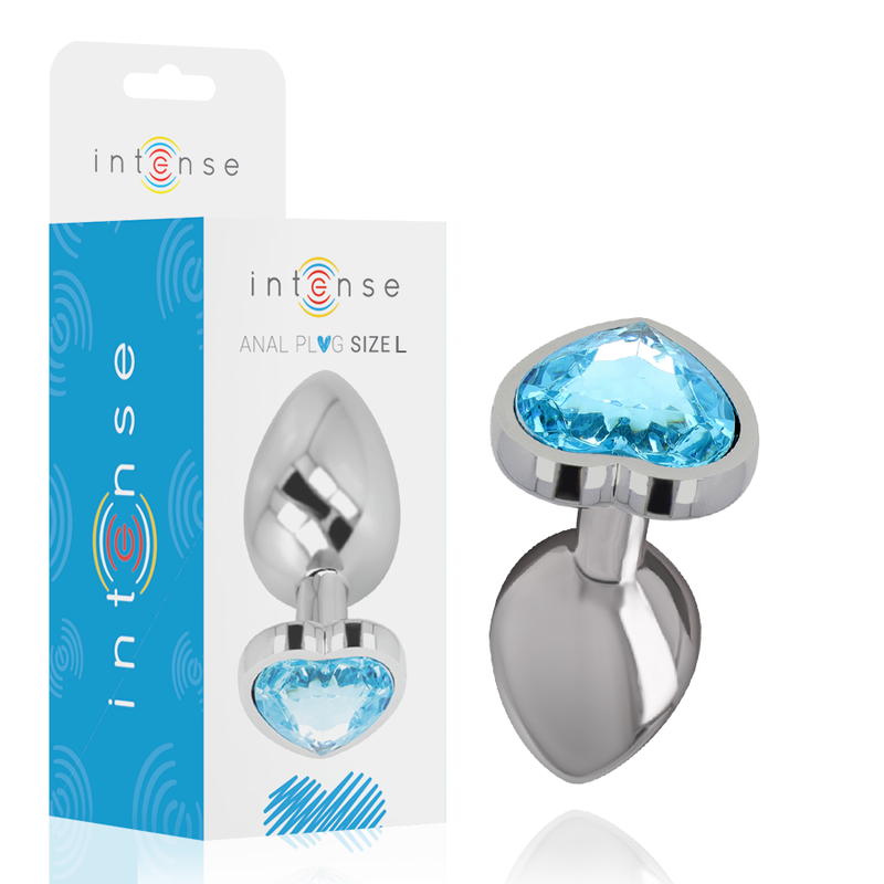 Ilhaerotica - INTENSE - PLUG ANAL DE ALUMÍNIO METAL CORAO AZUL TAMANHO L
