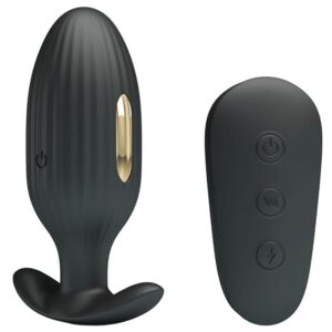 PRETTY LOVE – VIBRADOR RECARREGVEL ANAL KELLY PLUG PRETO