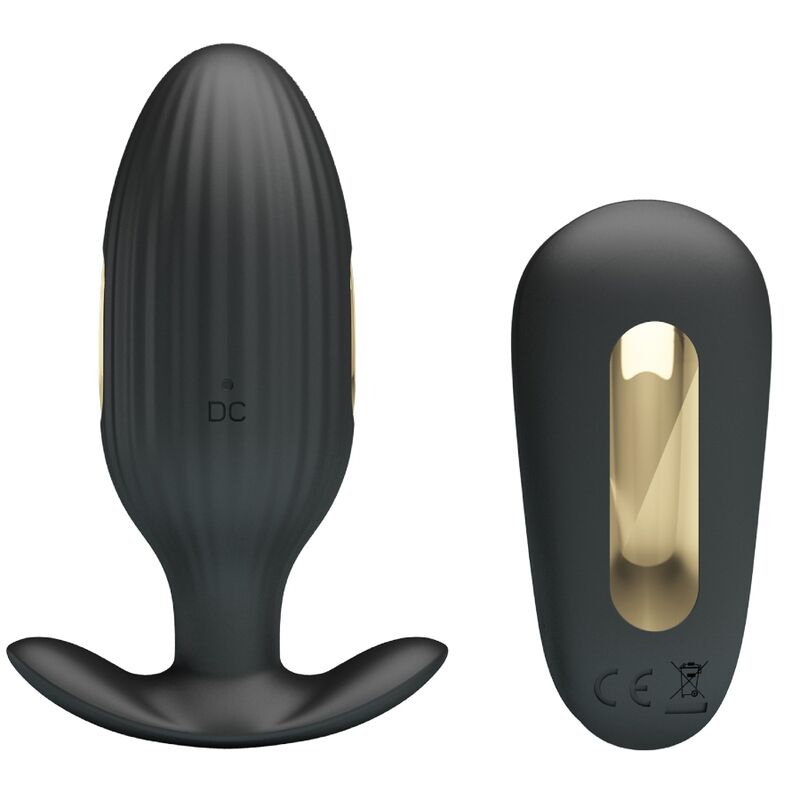 Ilhaerotica - PRETTY LOVE - VIBRADOR RECARREGVEL ANAL KELLY PLUG PRETO