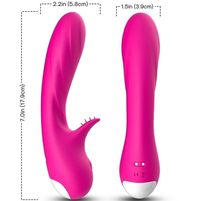 Ilhaerotica - ARMONY - VIBRADOR ROMANCE COM ESTIMULADOR FÚCSIA