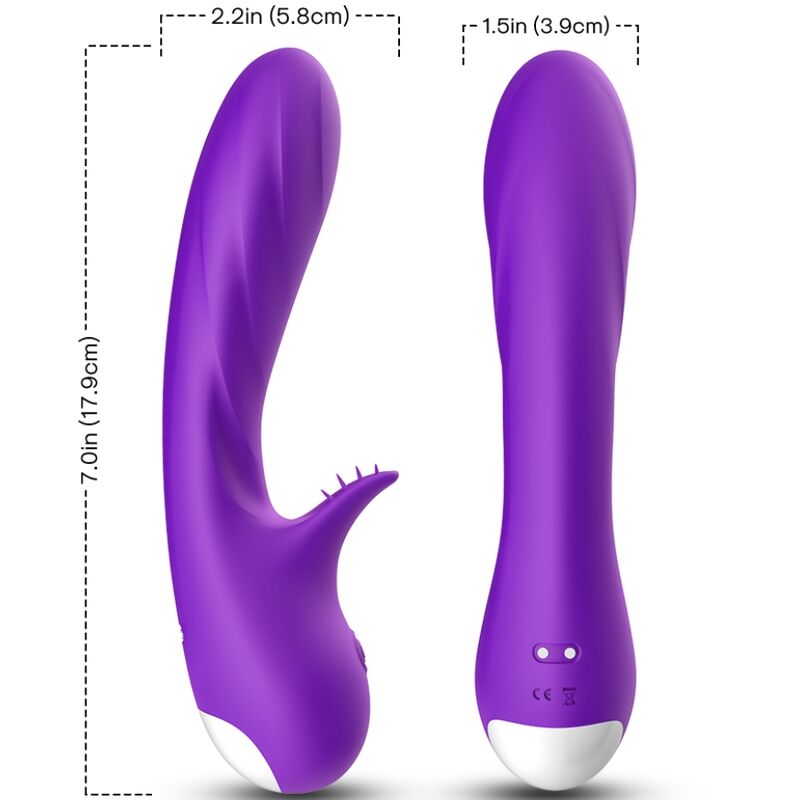 Ilhaerotica - ARMONY - VIBRADOR ROMANCE COM ESTIMULADOR ROXO