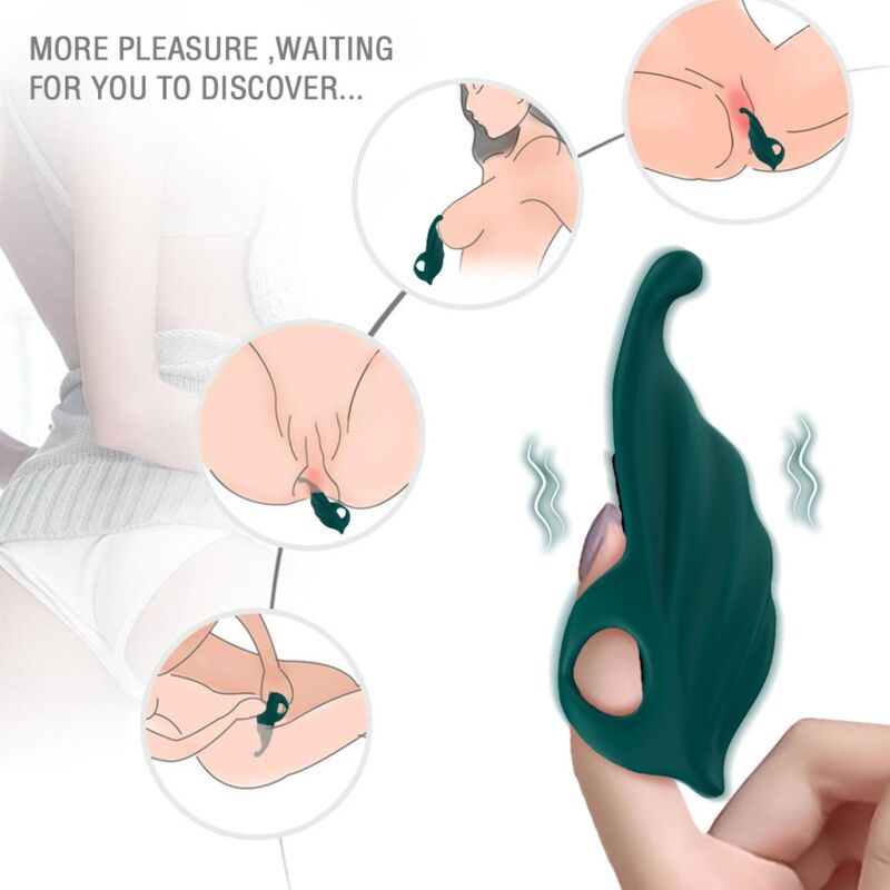 Ilhaerotica - ARMONY - ESTIMULADOR DE DEDO E VIBRADOR VERDE