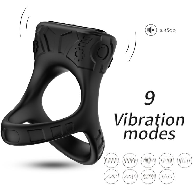 Ilhaerotica - ARMONY - VIBRADOR DE ANEL E MULTPOSIÇÃO PRETO