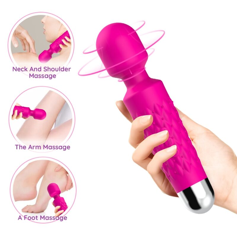 Ilhaerotica - ARMONY - MASSAGER POSTMAN E VIBRADOR CABEÇA SUPER FLEXÍVEL FÚCSIA