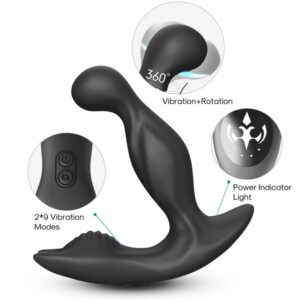 ARMONY – BAT KING VIBRADOR ANAL PRÓSTATA ROTATOR CONTROLE REMOTO PRETO