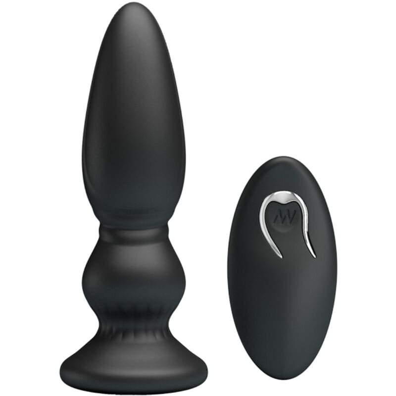 Ilhaerotica - MR PLAY - PLUGUE ANAL DE CONTROLE REMOTO VIBRADOR PODEROSO PRETO