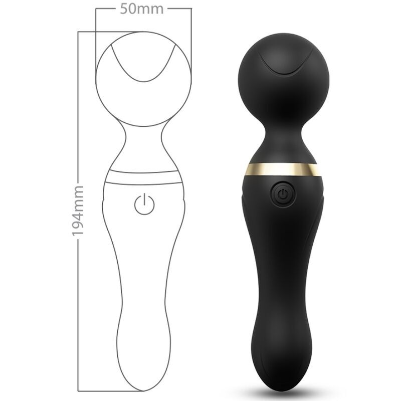 ARMONY - FREEZA MASSAGER E VIBRADOR CABEÇA SUPER FLEXÍVEL PRETA - Image 2