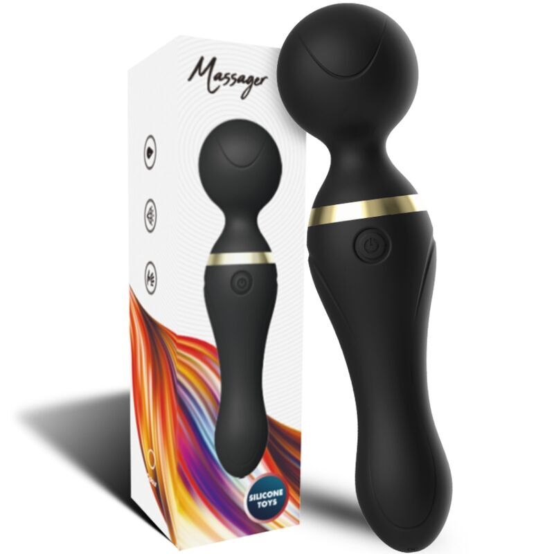 Ilhaerotica - ARMONY - FREEZA MASSAGER E VIBRADOR CABEÇA SUPER FLEXÍVEL PRETA