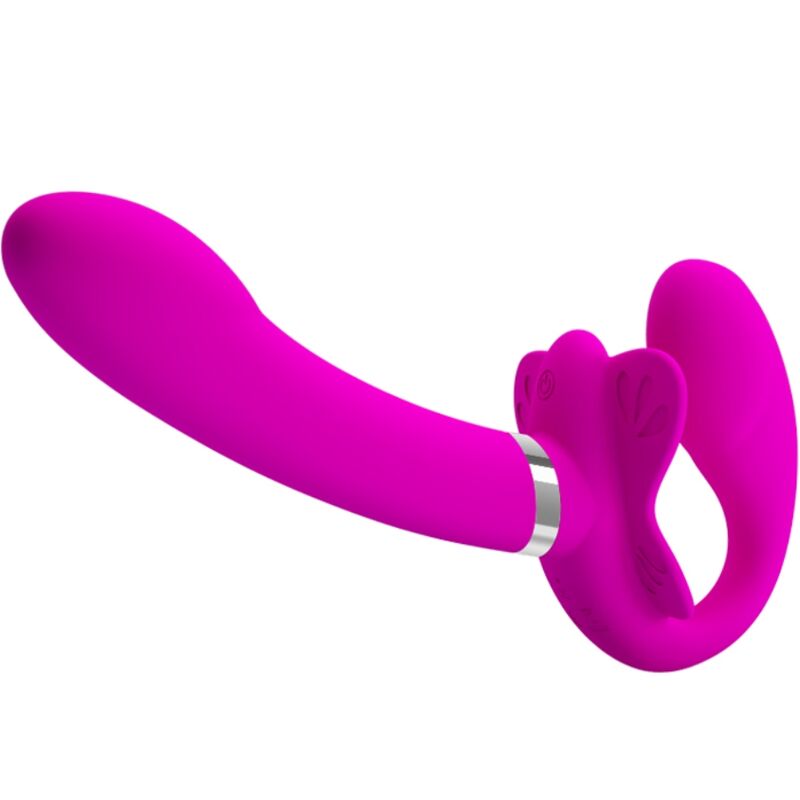 Ilhaerotica - PRETTY LOVE - VIBRADOR VALERIE DOUBLE STRAP-ON 12 VIBRAÇÕES ROXO