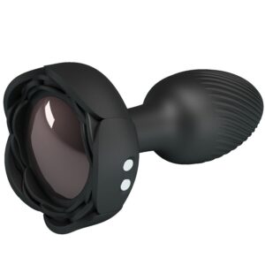 PRETTY LOVE – OLMAN PLUG ANAL COM LUZ LED PRETO 8,8 CM