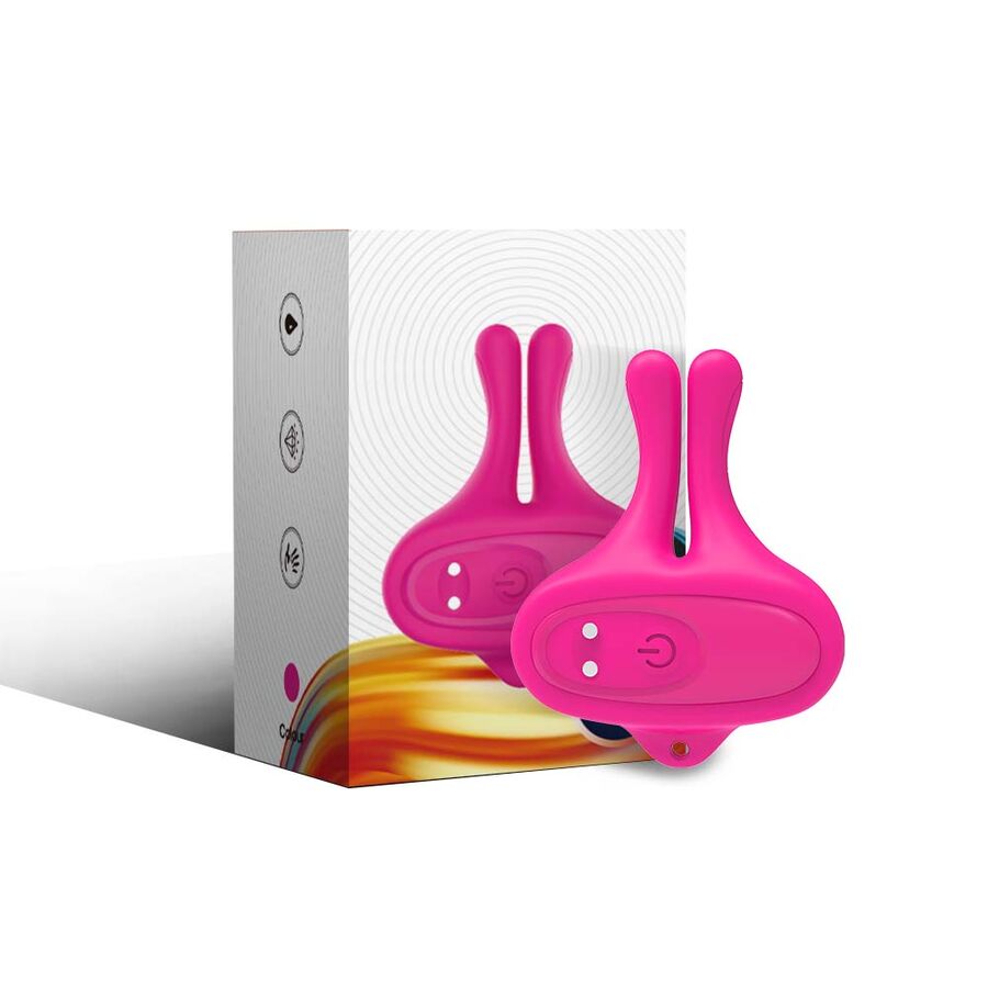 Ilhaerotica - ARMONY - GRAMPOS MAGNÉTICOS DE MAMILOS COM VIBRAÇÃO EM FORMA DE COELHO ROSA