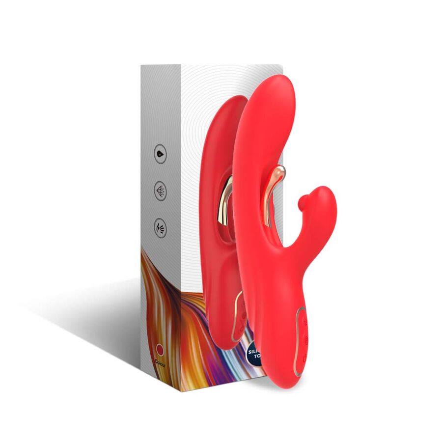 Ilhaerotica - ARMONY - VIBRADOR ESTIMULADOR DE PONTO G E CLITÓRIS COM LÍNGUA OSCILANTE VERMELHO