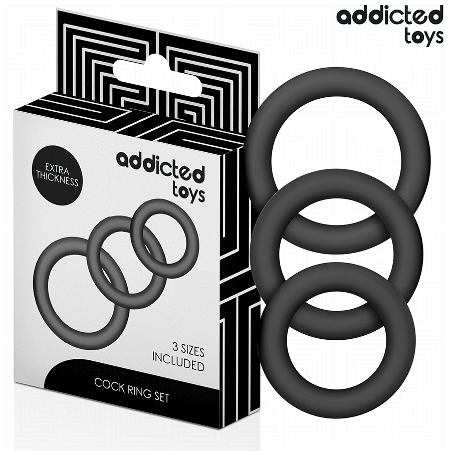 Ilhaerotica - ADDICTED TOYS - CONJUNTO DE ANÉIS DE SILICONE MODELO 1