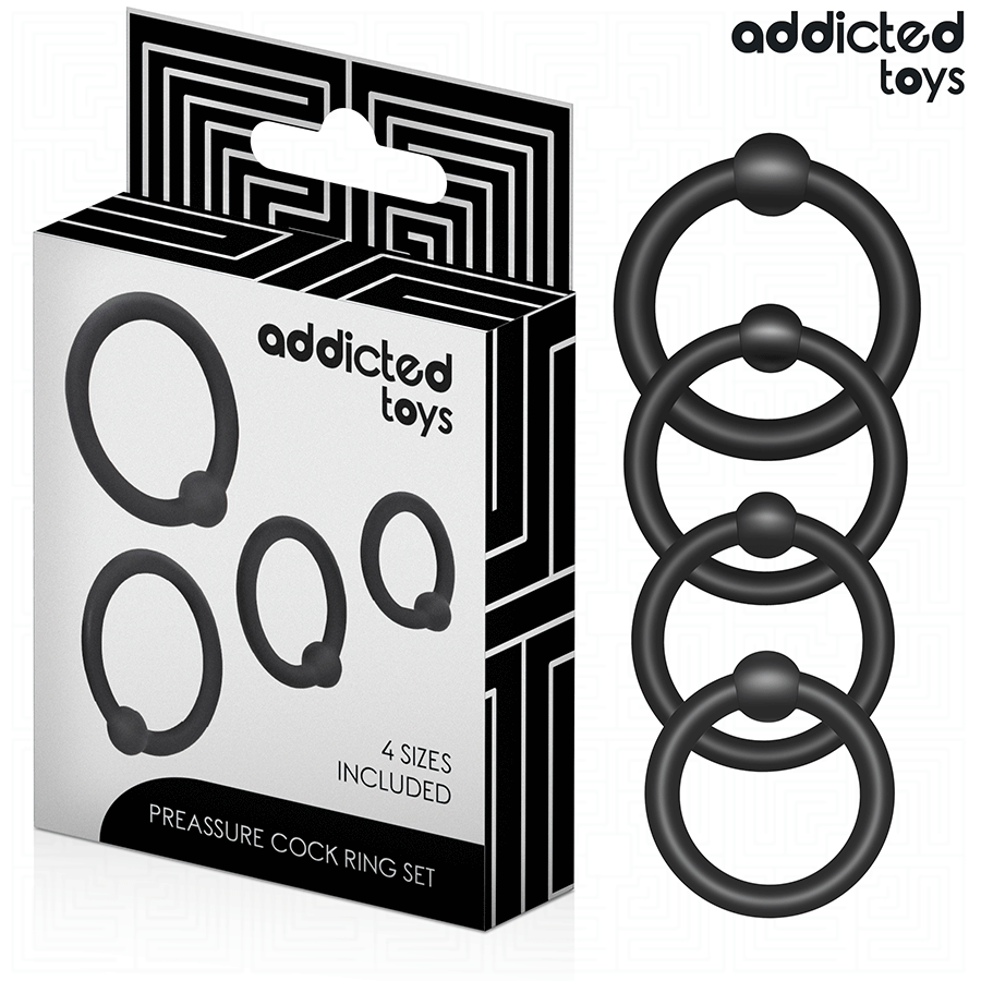 Ilhaerotica - ADDICTED TOYS - CONJUNTO DE ANÉIS DE SILICONE DE PRESSÃO