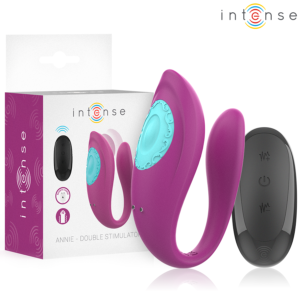 INTENSE – ANNIE VIBRADOR E ESTIMULADOR EM FORMA DE U ROXO CONTROLE REMOTO