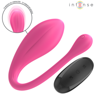 INTENSE – VIBRADOR JANICE U DUPLA ESTIMULAÇÃO 10 VIBRAÇÕES ROSA CONTROLE REMOTO