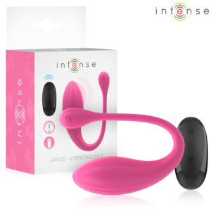 INTENSE – VIBRADOR JANICE U DUPLA ESTIMULAÇÃO 10 VIBRAÇÕES ROSA CONTROLE REMOTO