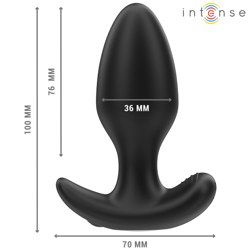 INTENSE - JOEY ANAL PLUG 10 VIBRAÇÕES PRETO CONTROLE REMOTO - Image 3