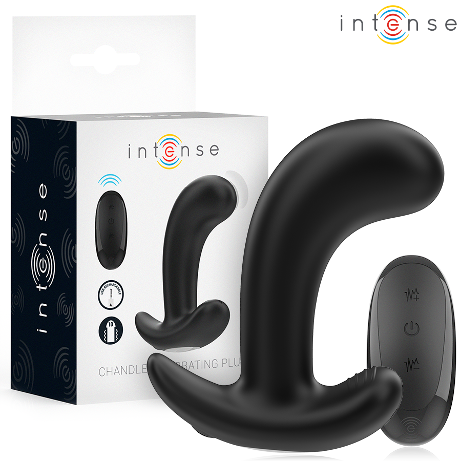 Ilhaerotica - INTENSE - CHANDLER ANAL PLUG 10 VIBRAÇÕES PRETO CONTROLE REMOTO